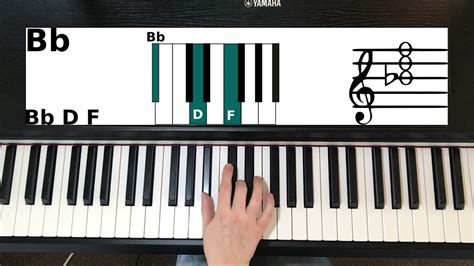 Bb add (2) Piano Chord. Aka: Bbmajor add 2. The Bb major triad add 2 Chord for Piano has the notes Bb C D F and interval structure 1 2 3 5. Full name: Bb major triad add 2. Common abbreviations: Bbmajor add 2. 